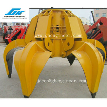 Electric Hydraulic Orange Peel Grab for coal and sand